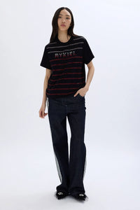 Rhinestone Black Tee-Shirt