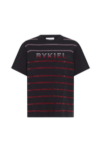 Rhinestone Black Tee-Shirt