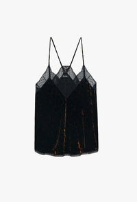 Leopard Velvet Brown Camisole