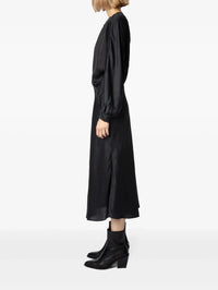 Ruiko Black Satin Dress
