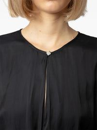 Ruiko Black Satin Dress