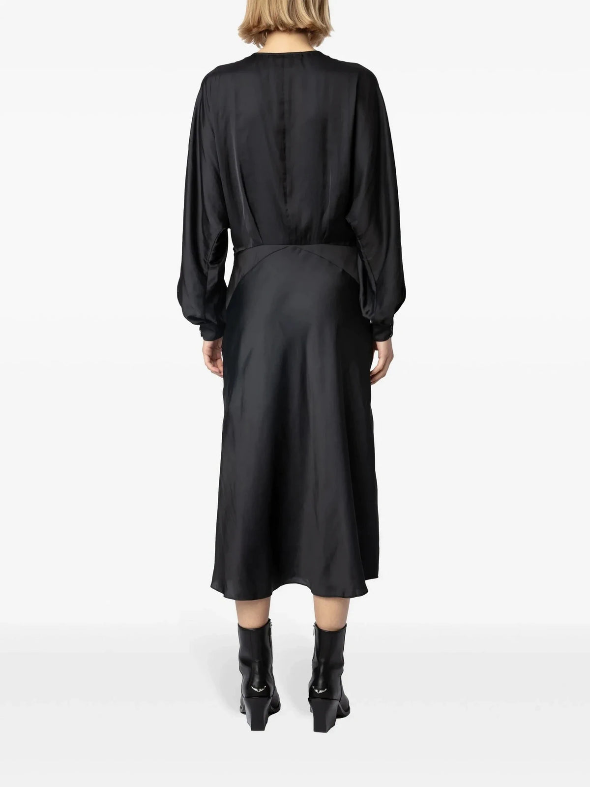 Ruiko Black Satin Dress