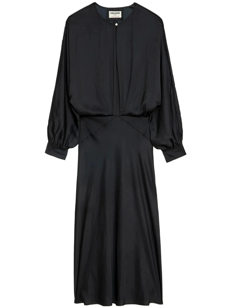 Ruiko Black Satin Dress