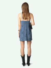 Rameli Navy Blue Silk Dress