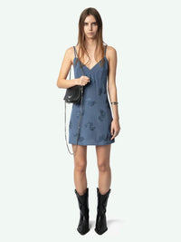 Rameli Navy Blue Silk Dress