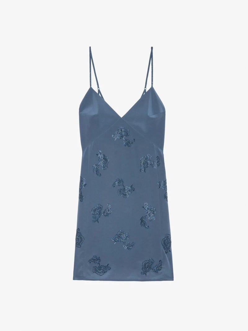 Rameli Navy Blue Silk Dress