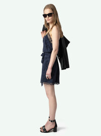 Silk Jacquard Black Dress