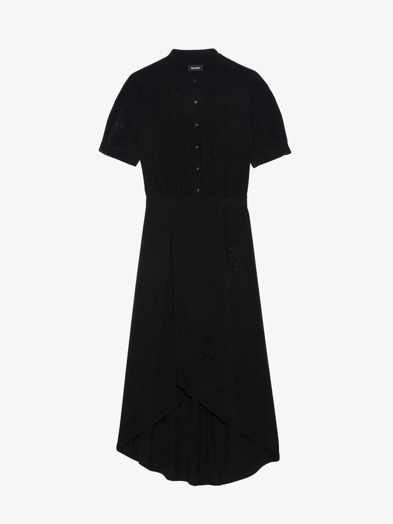 Rimaz Rhinestone Black Dress