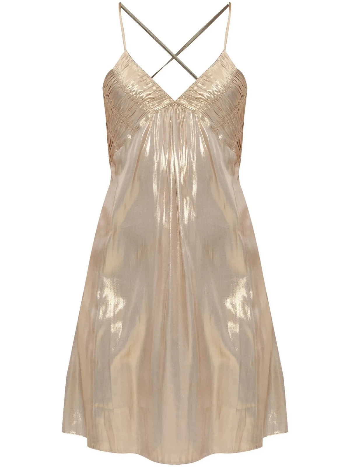 Metallic Rayonne Gold Dress