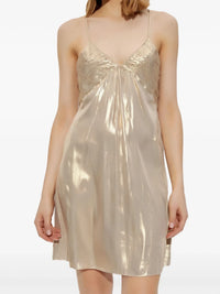Metallic Rayonne Gold Dress