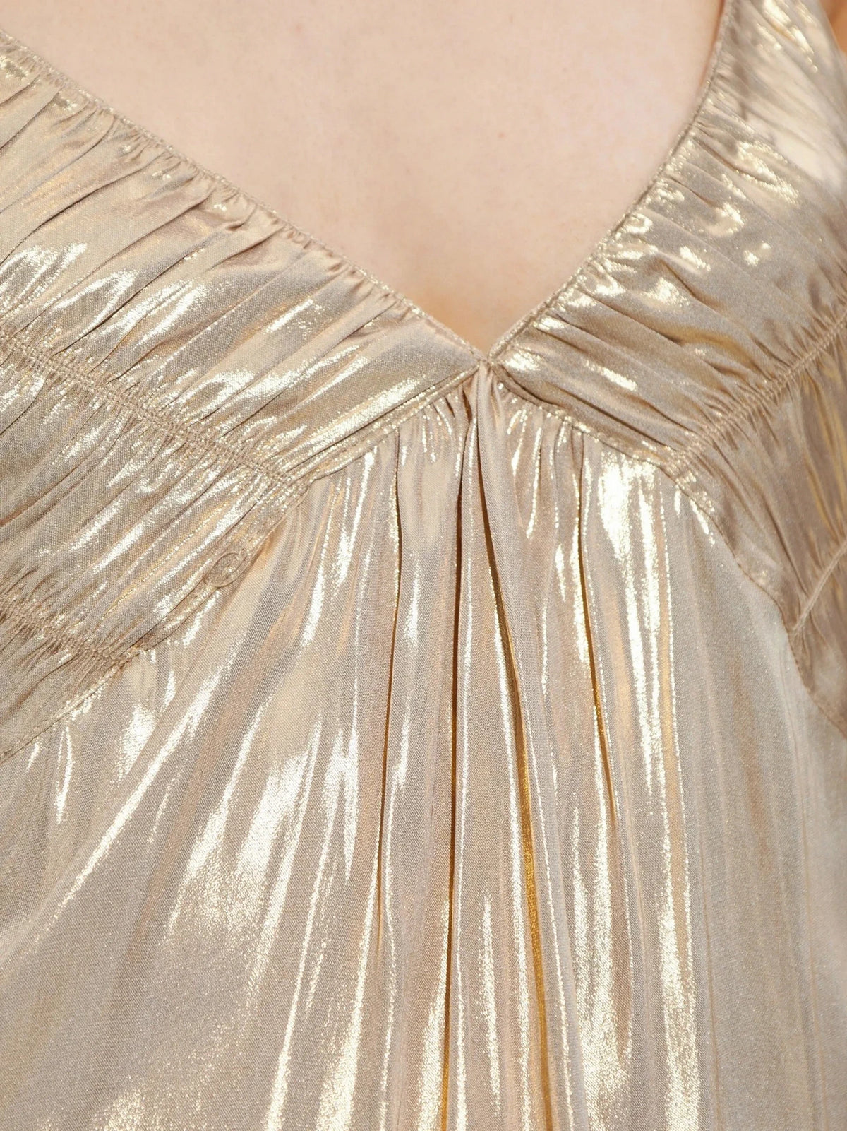 Metallic Rayonne Gold Dress