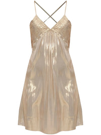 Metallic Rayonne Gold Dress