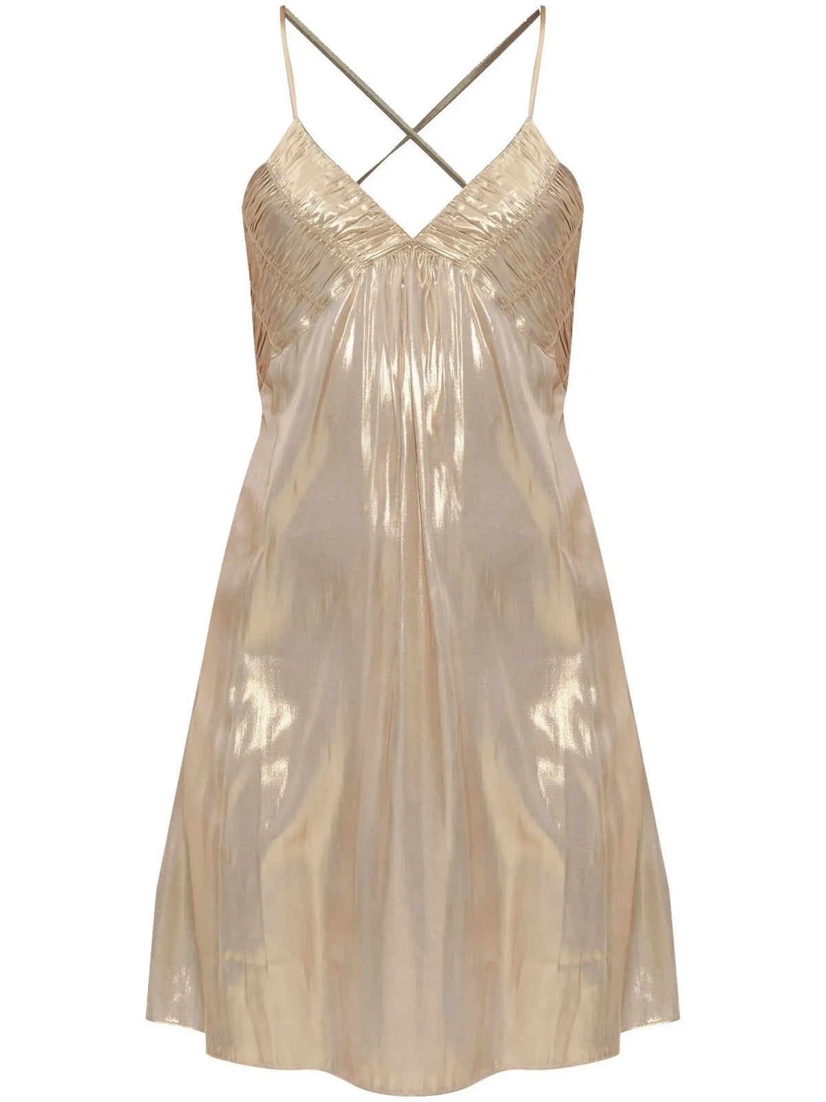 Metallic Rayonne Gold Dress