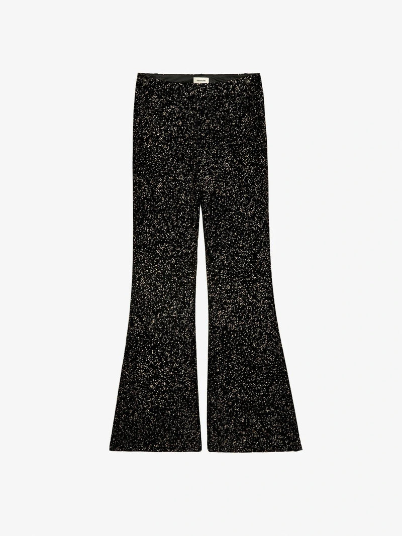 Prevy Velvet Black Trousers