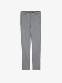 Tailored Rhinestone Grey Trousers
