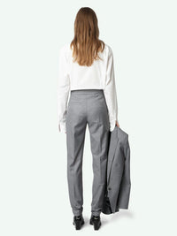 Tailored Rhinestone Grey Trousers