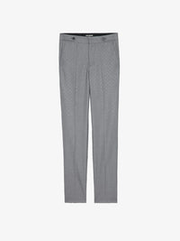 Tailored Rhinestone Grey Trousers