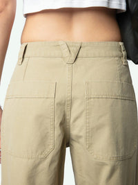 Military-Style Brown Trousers