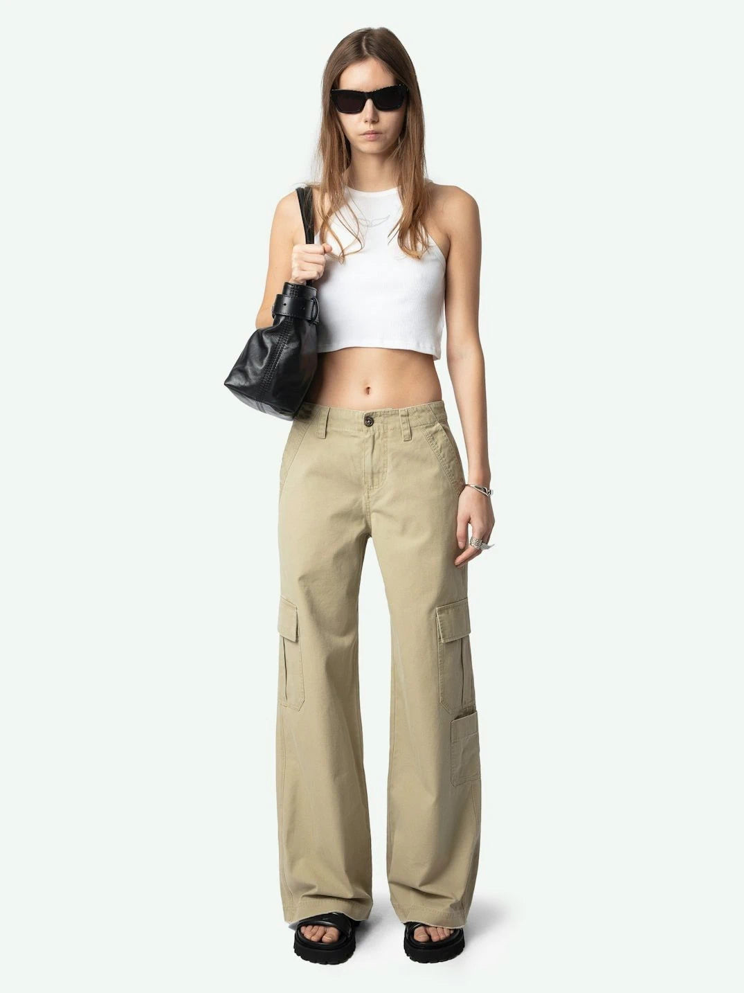 Military-Style Brown Trousers