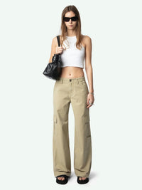 Military-Style Brown Trousers