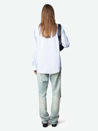 Oversized Striped Grey Shirt