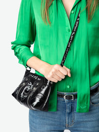 Tulba Green Satin Blouse