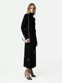 Jaylal Black Silk Skirt