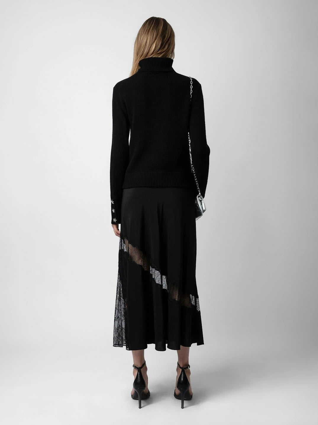 Jaylal Black Silk Skirt