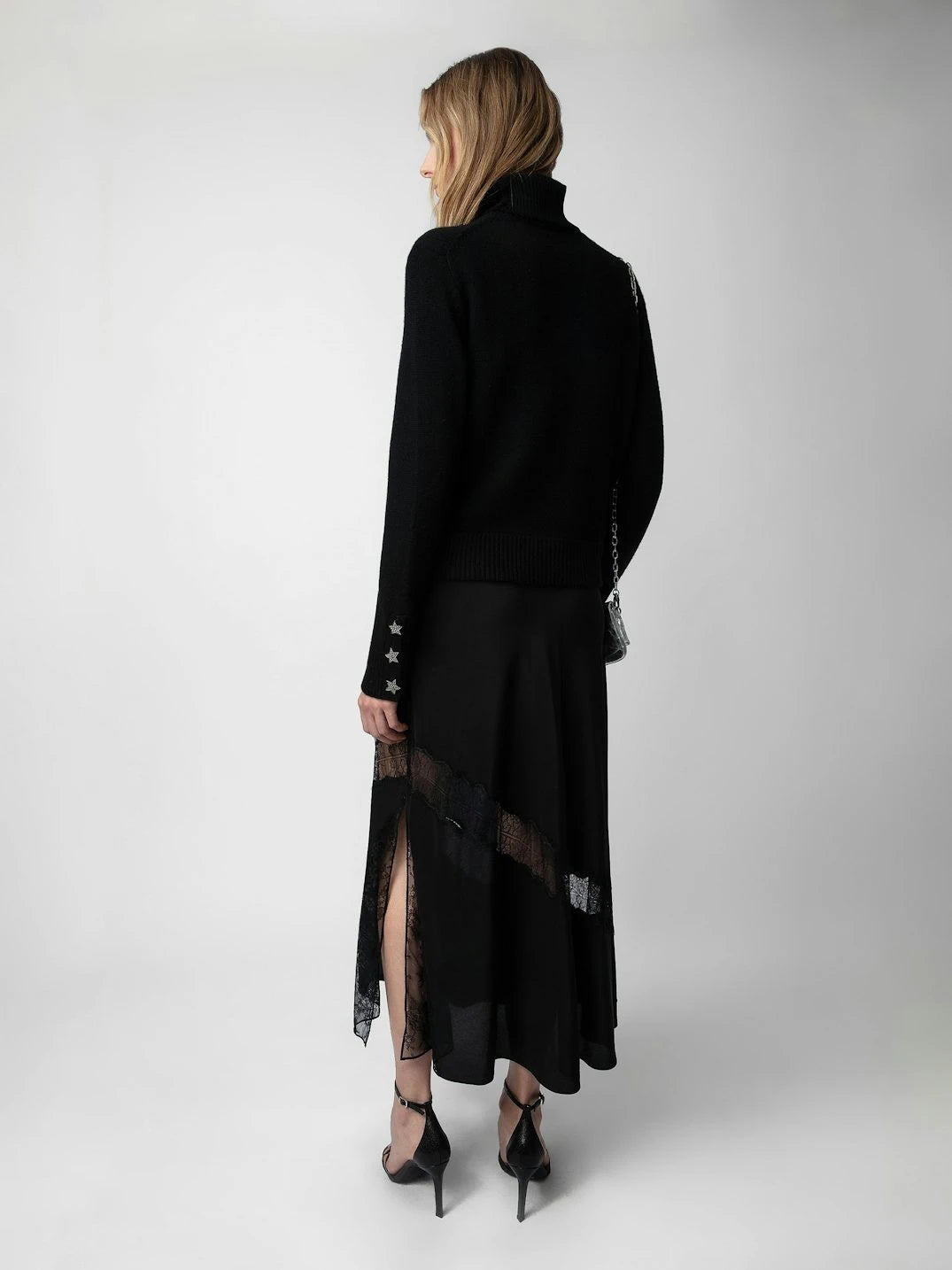 Jaylal Black Silk Skirt