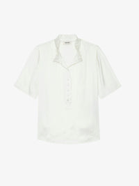 Topher Satin White Top