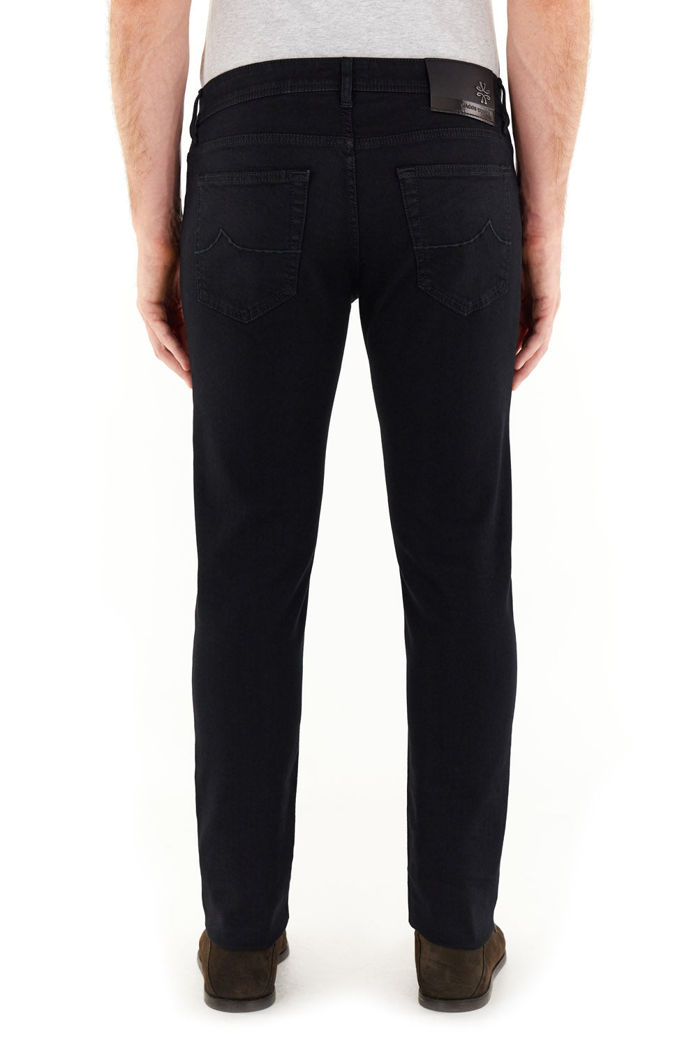 Nick Slim Super Slim 5 Pocket Jeans in Black Stretch Denim in Organic Cotton with Rinse Wash