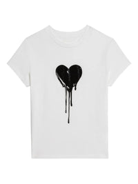 WALK FLOWING HEART STRASS TSHIRT