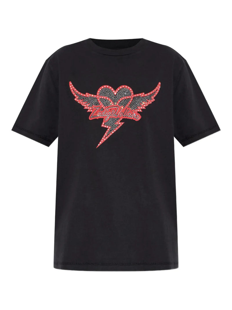 EDWIN HEART WINGS STRASS TSHIRT