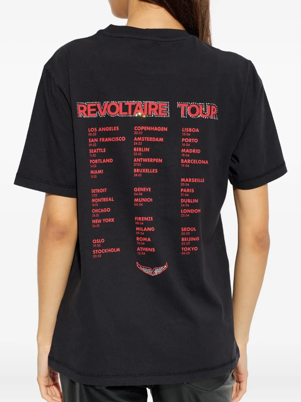 EDWIN HEART WINGS STRASS TSHIRT