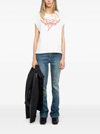 CLOE HEART WINGS STRASS TSHIRT