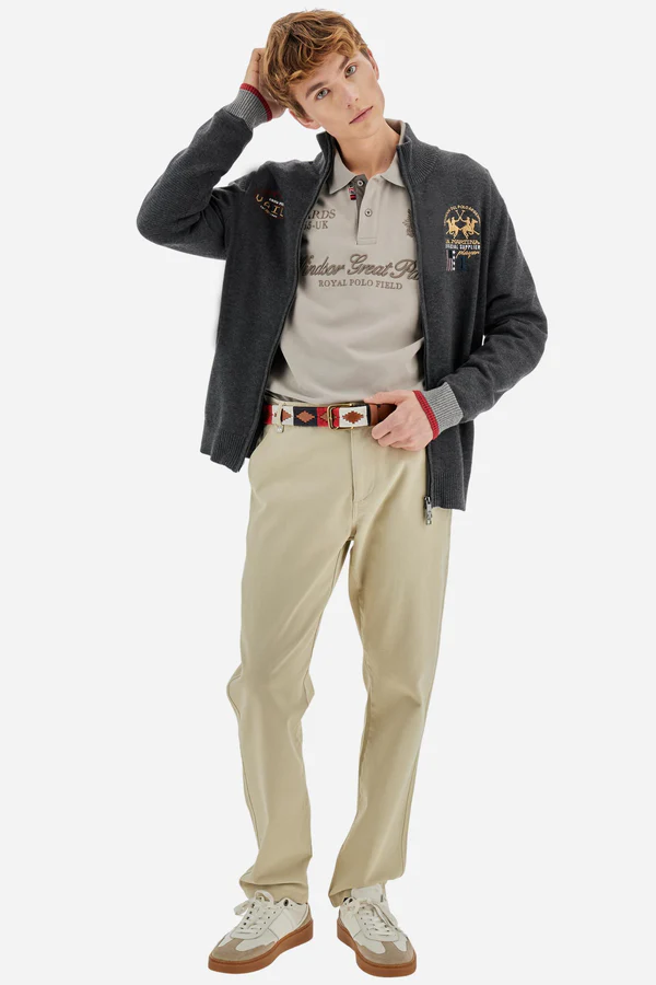 FULL ZIP SWEATER SOFT WOOL