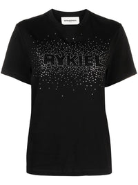Beaded-Logo Black T-Shirt