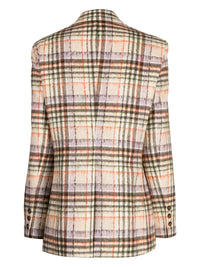 Check-Pattern Ecru/Lilac Blazer