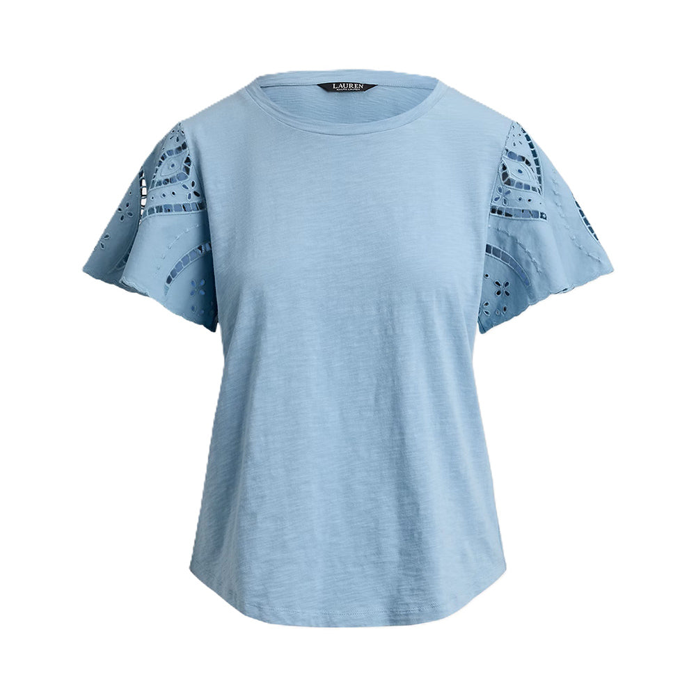 Cotton Slub Jersey-Knit Pullover Top