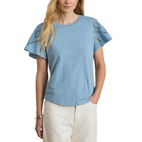 Cotton Slub Jersey-Knit Pullover Top