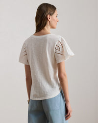 Cotton Slub Jersey-Knit Pullover Top