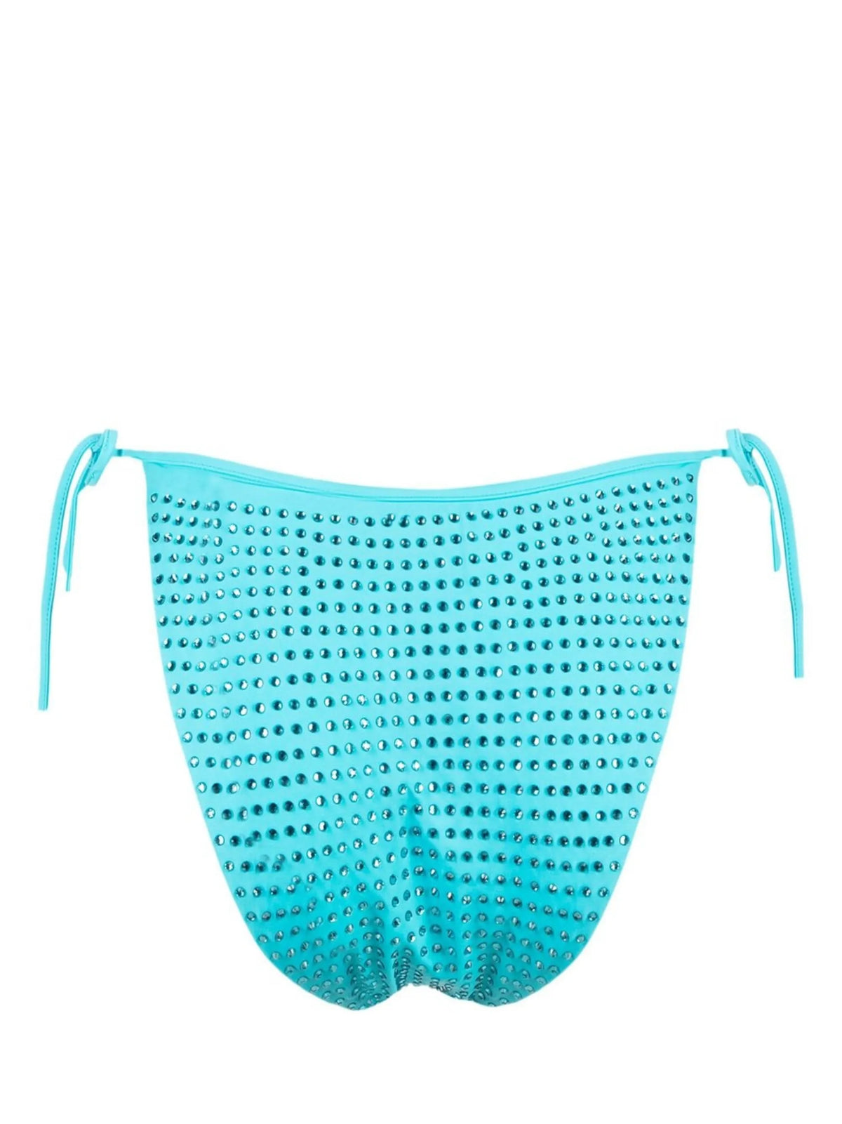 Crystal-Embellished Blue Bikini Bottoms