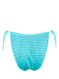 Crystal-Embellished Blue Bikini Bottoms