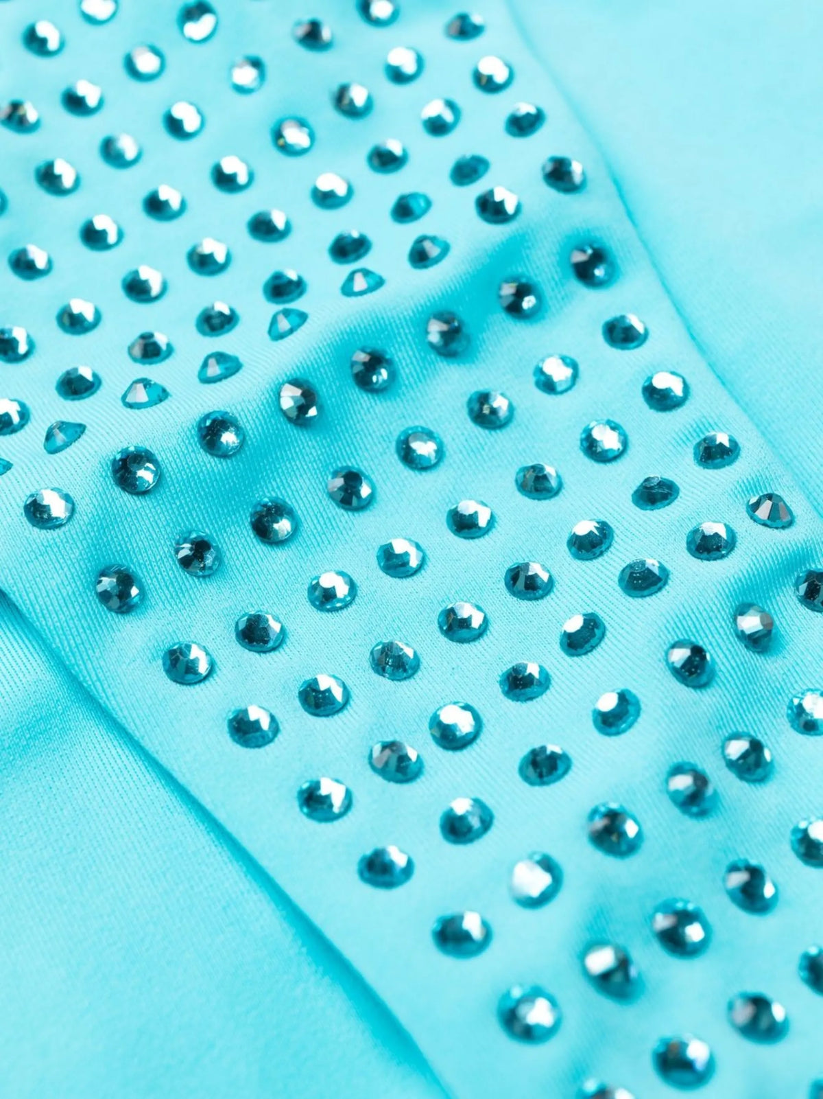 Crystal-Embellished Blue Bikini Bottoms