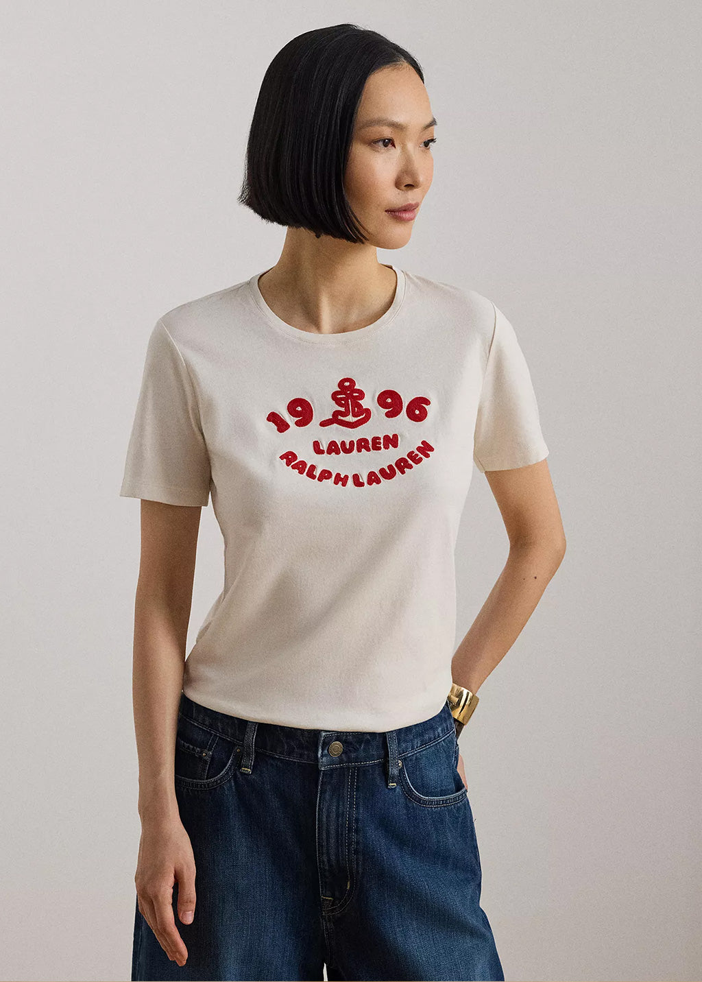 Embroided Logo Cotton Jersey T-Shirt