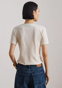Embroided Logo Cotton Jersey T-Shirt