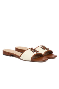 Everley Mule Slide Brown Sandals