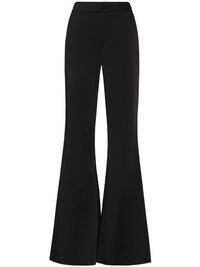 Flared Satin Black Trousers