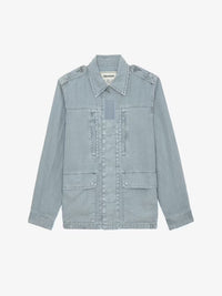 Linen Military Grey Jacket