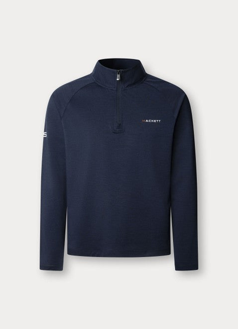 Slim Fit Long Sleeve Strike Zip Polo